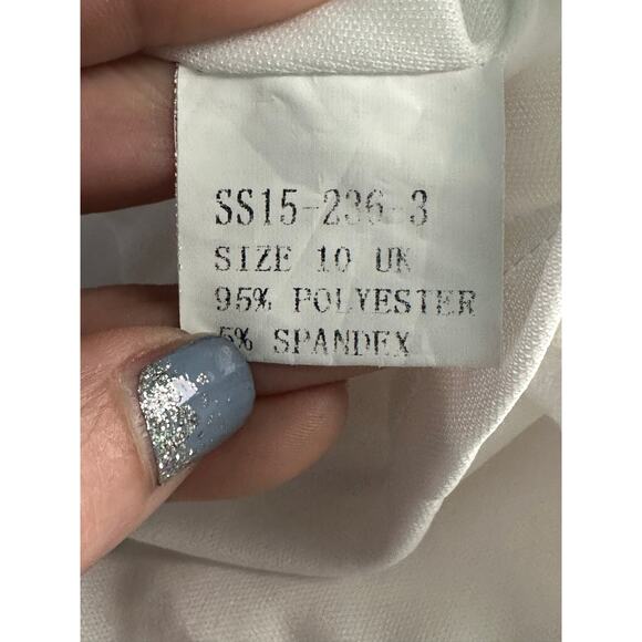 Lavish Alice White Body Con Strappy Back Party Dress size 10 - Picture 4 of 16